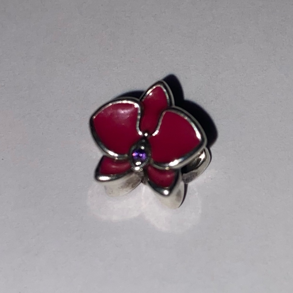 Pandora Pink Lotus Silver Charm